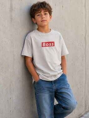 Bowery Boss Boy's White T- Shirt - Size: M